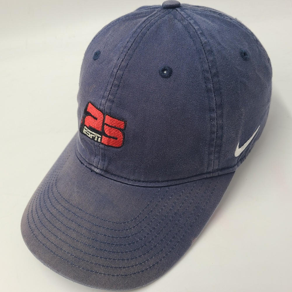 Vintage‎ Nike Hat Strapback Blue Red ESPN 25th Anniversary Bud Light Distressed
